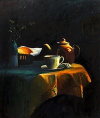 Maqsood Ahmad, 20 x 24 inch, Oil on Board, Still life Painting-AC-MQA-004
